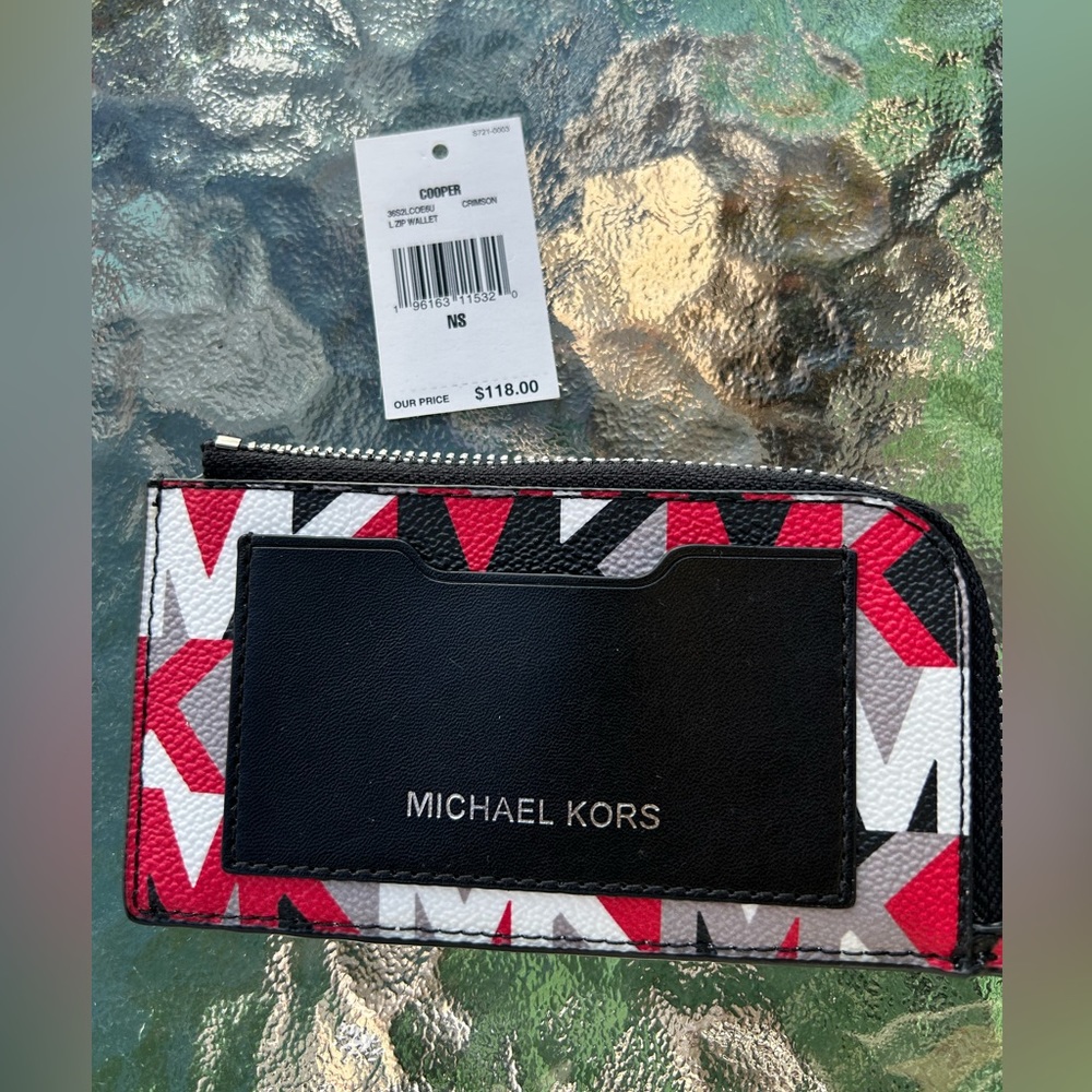 Michael Kors wristlet multi color coin purse